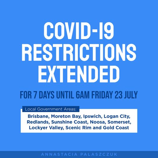 Stay safe & be kind to each other15 July 2021.

BREAKING: COVID-19 restricti…