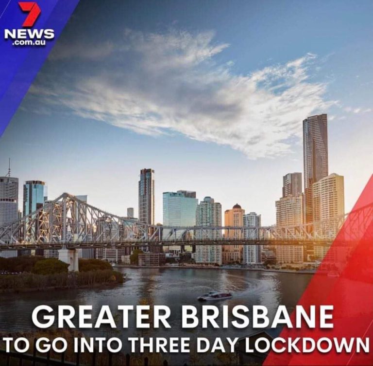 Greater Brisbane be to in lock down for three days. Stay safe everyone. 
 Check …