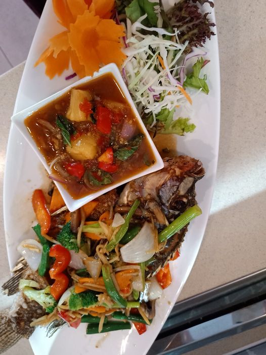 Our whole fish is now available. Sauce: fresh ginger, garlic, pepper, 3 flavour …
