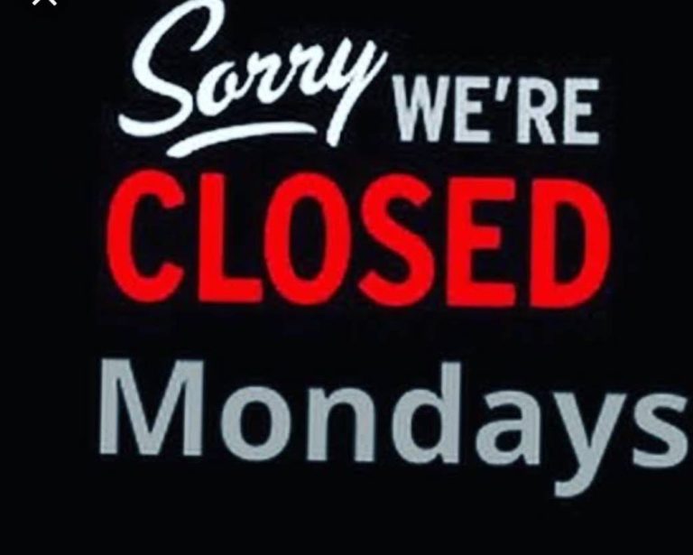 MONDAY- 6/3
 CLOSED..

“stay Safe, the storm will pass”… Let’s all adapt to th…