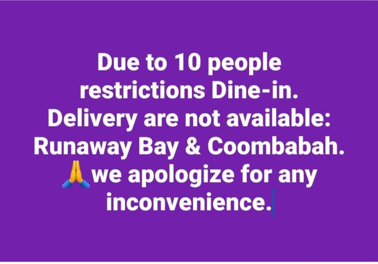 LUNCH Dine-in is still CLOSED till further notice as it is not feasible during s…