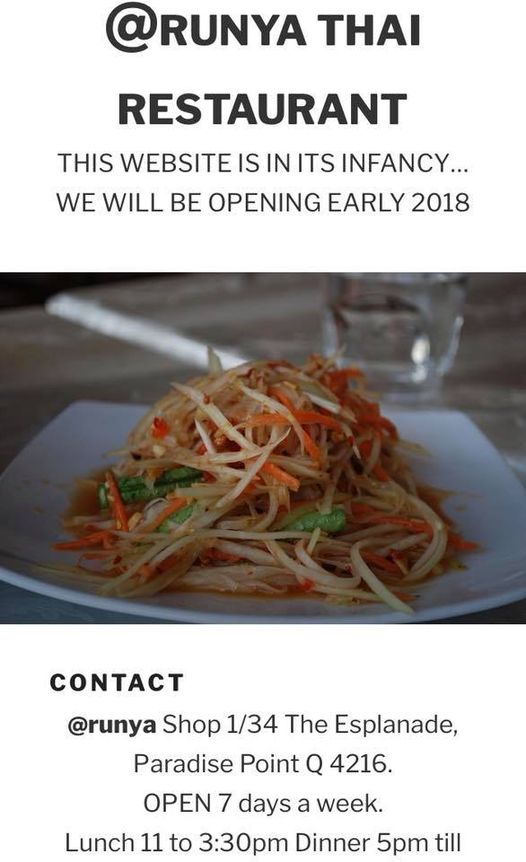 Welcome to @runya Thai Restaurant which will be soon open at The Esplanade,Parad…