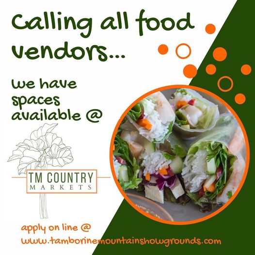 The Tamborine Mountain Country Markets has space for two food stalls! Apply on …