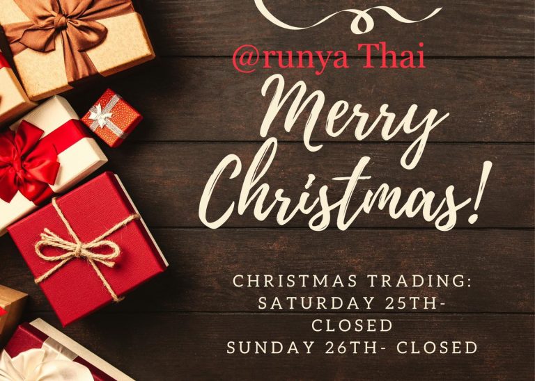 We are CLOSED: SUNDAY.
 Boxing Day 26/12